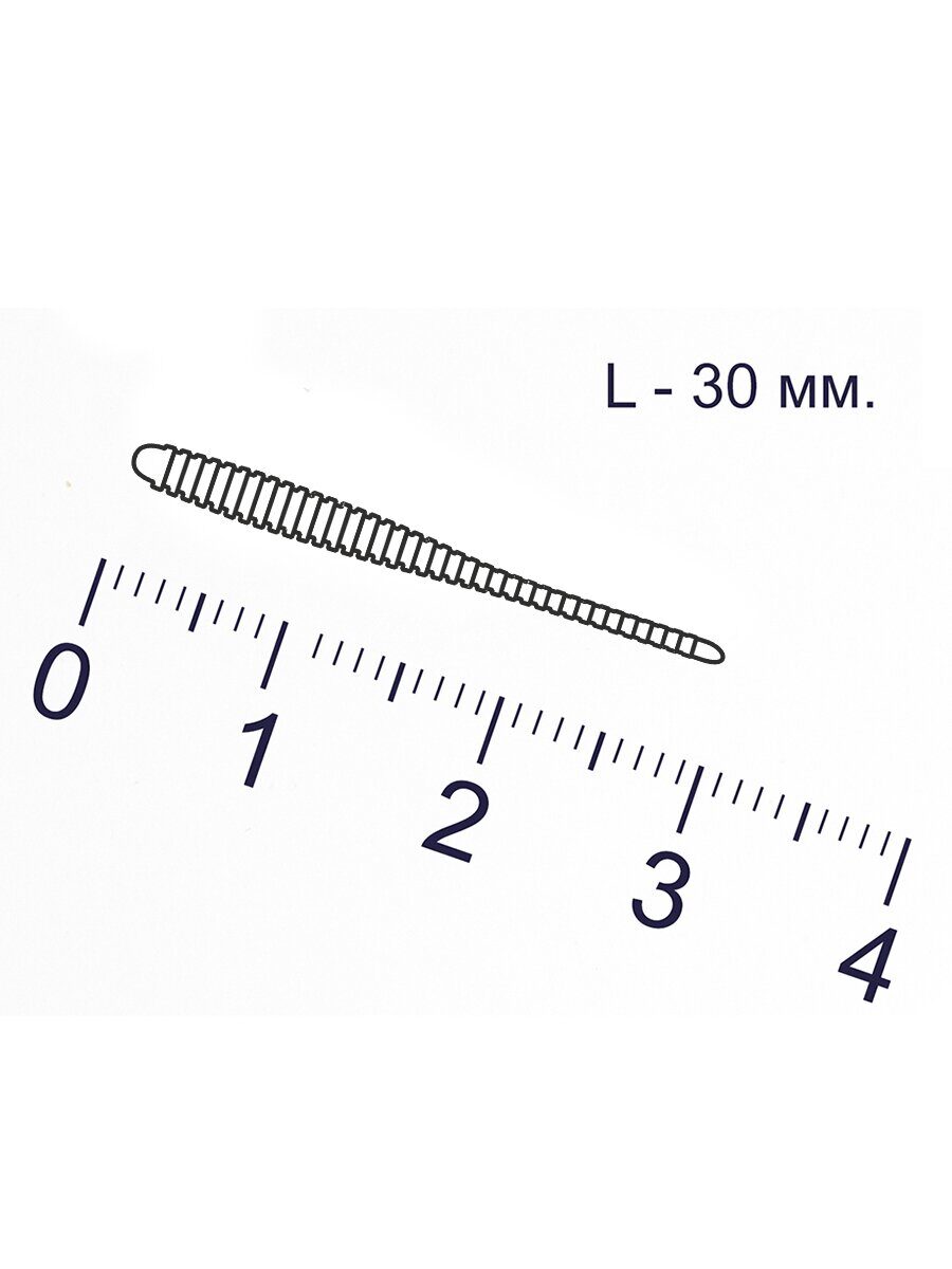 Micro Worm, 30 мм, цвет 010, 50 шт.